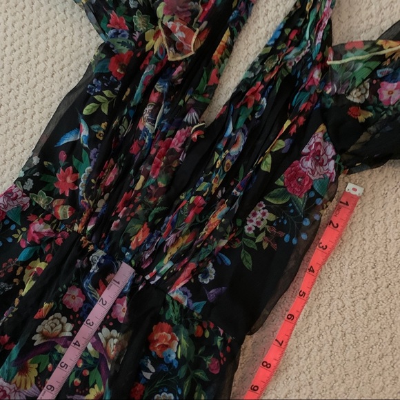 NEW $608 Tadashi Shoji Sunniva Cold Shoulder Chiffon Gown‎ [SZ 00 ] - Picture 12 of 14